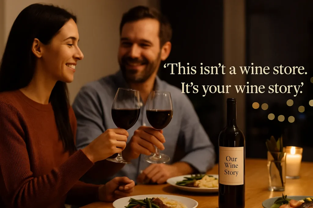 Couple enjoying wine together