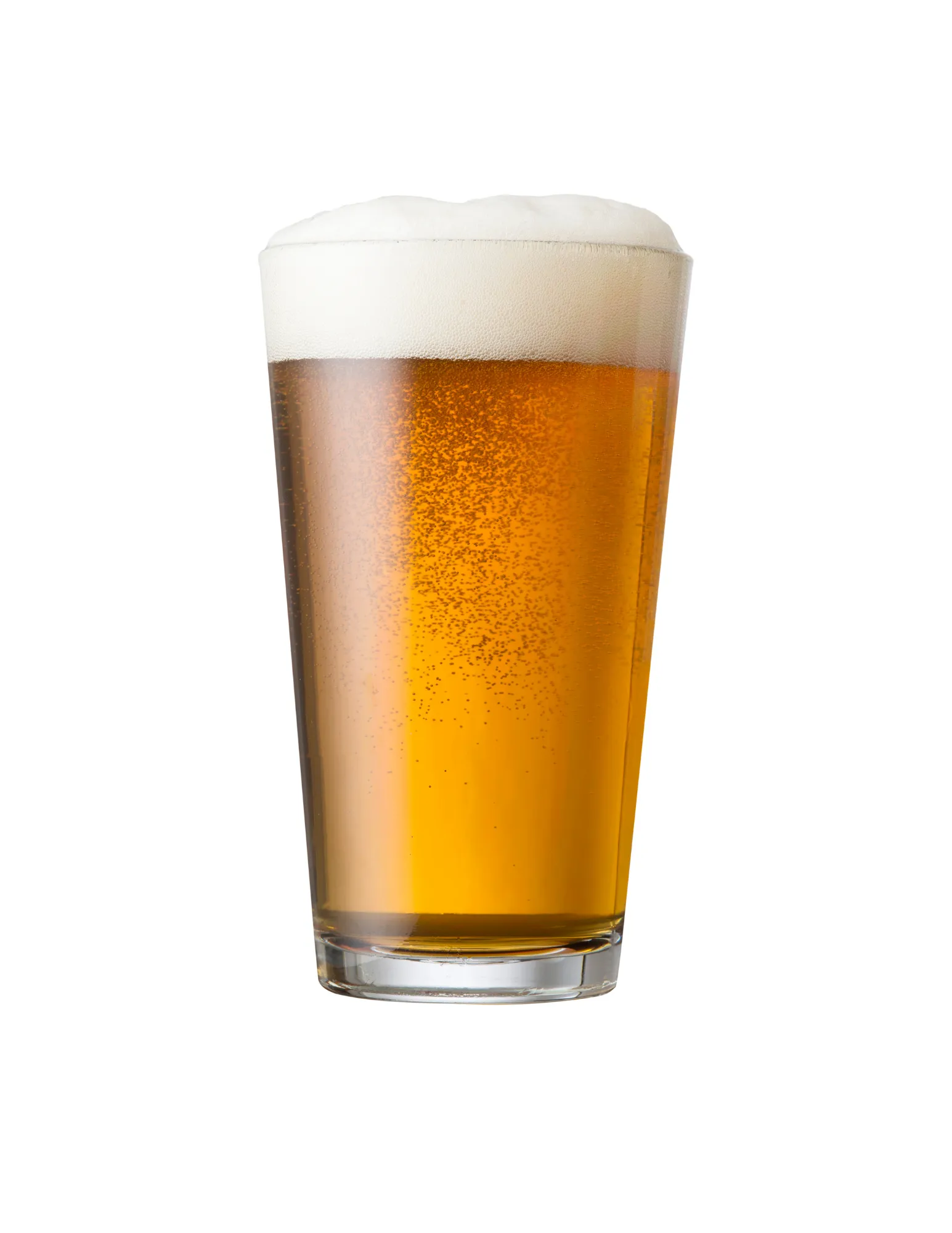 IPA with deep copper color and off-white head