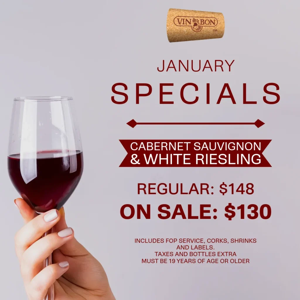 Original Cabernet Sauvignon & White Riesling regular price $148, sale price $130