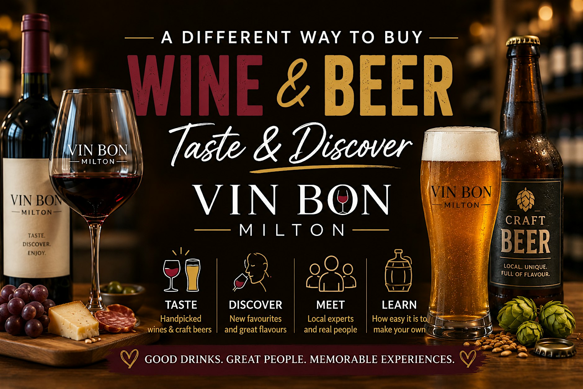 A Different Way to Buy Wine & Beer: Taste & Discover Vin Bon Milton